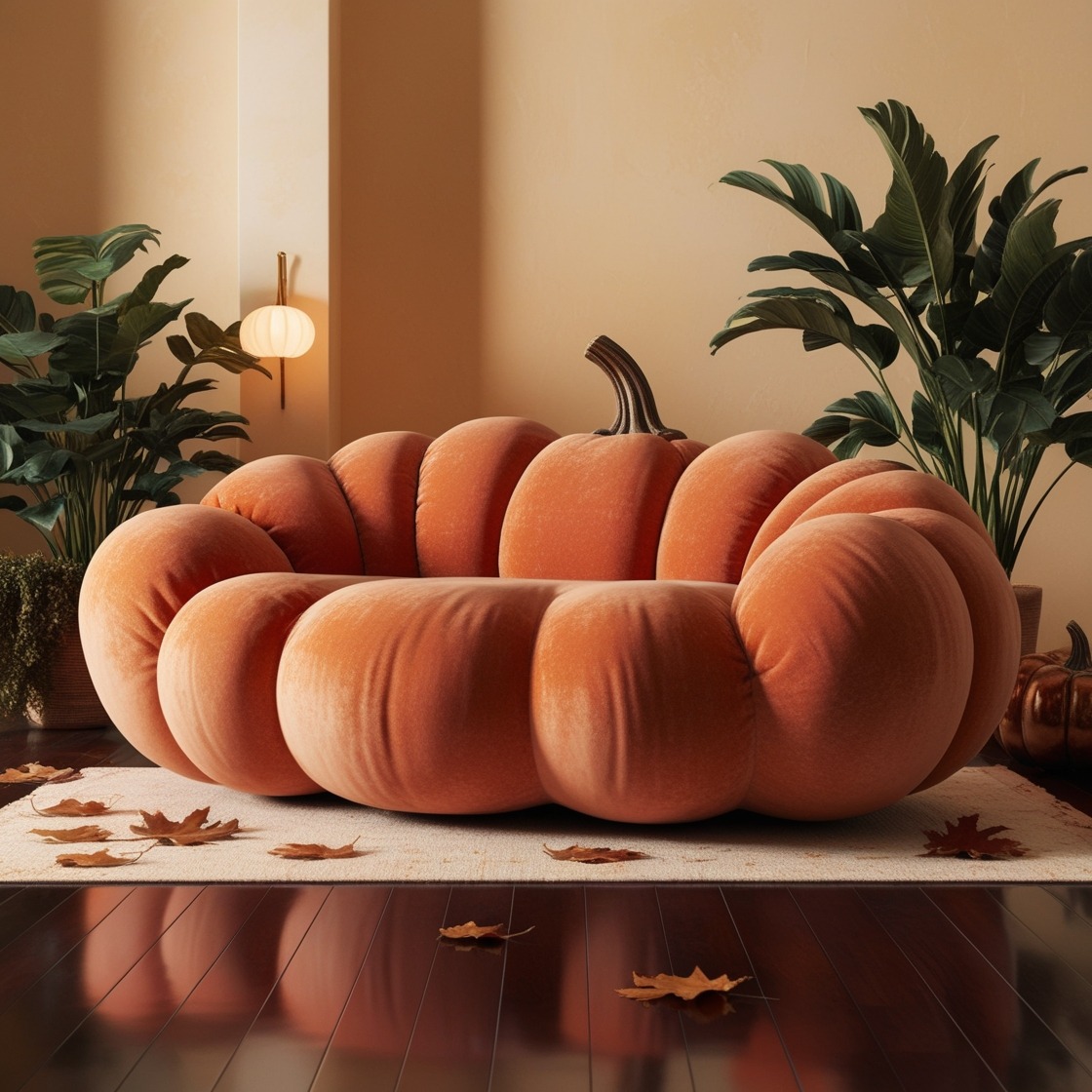 Pumpkin Porch Loungers: Relax in Style with Cozy Pumpkin-Shaped Seating for Your Porch