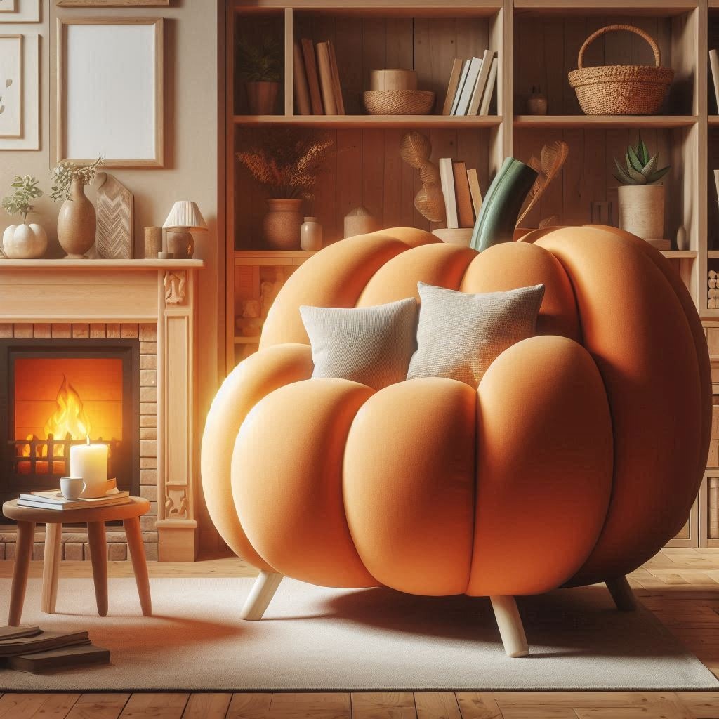 Pumpkin Porch Loungers: Relax in Style with Cozy Pumpkin-Shaped Seating for Your Porch