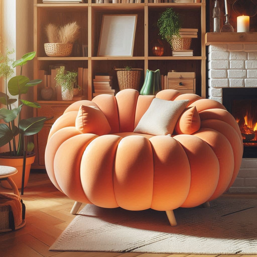 Pumpkin Porch Loungers: Relax in Style with Cozy Pumpkin-Shaped Seating for Your Porch