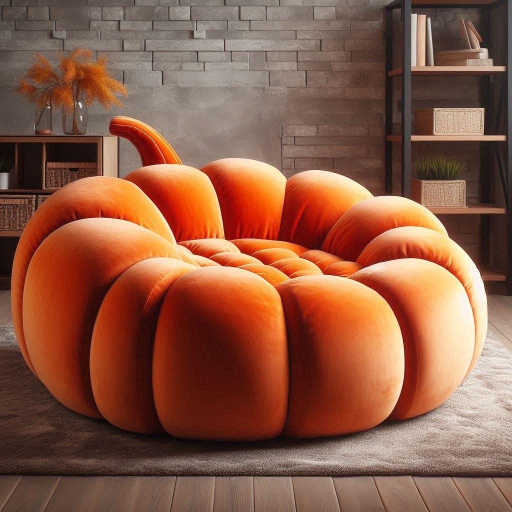 Pumpkin Porch Loungers: Relax in Style with Cozy Pumpkin-Shaped Seating for Your Porch