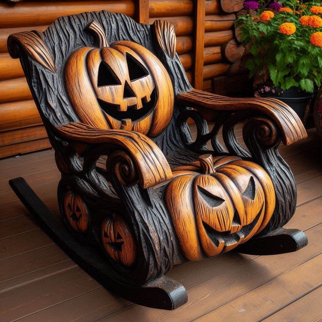 Rock in Style: The Pumpkin Rocker for a Whimsical Seating Experience