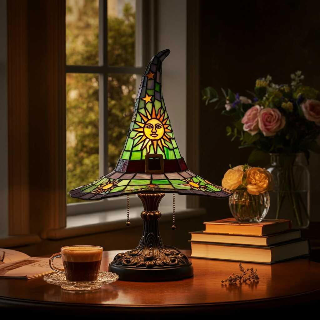 Stained Glass Witch Hat Lamp Design: A Mystical Blend of Art and Light