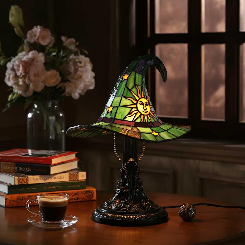 Stained Glass Witch Hat Lamp Design: A Mystical Blend of Art and Light