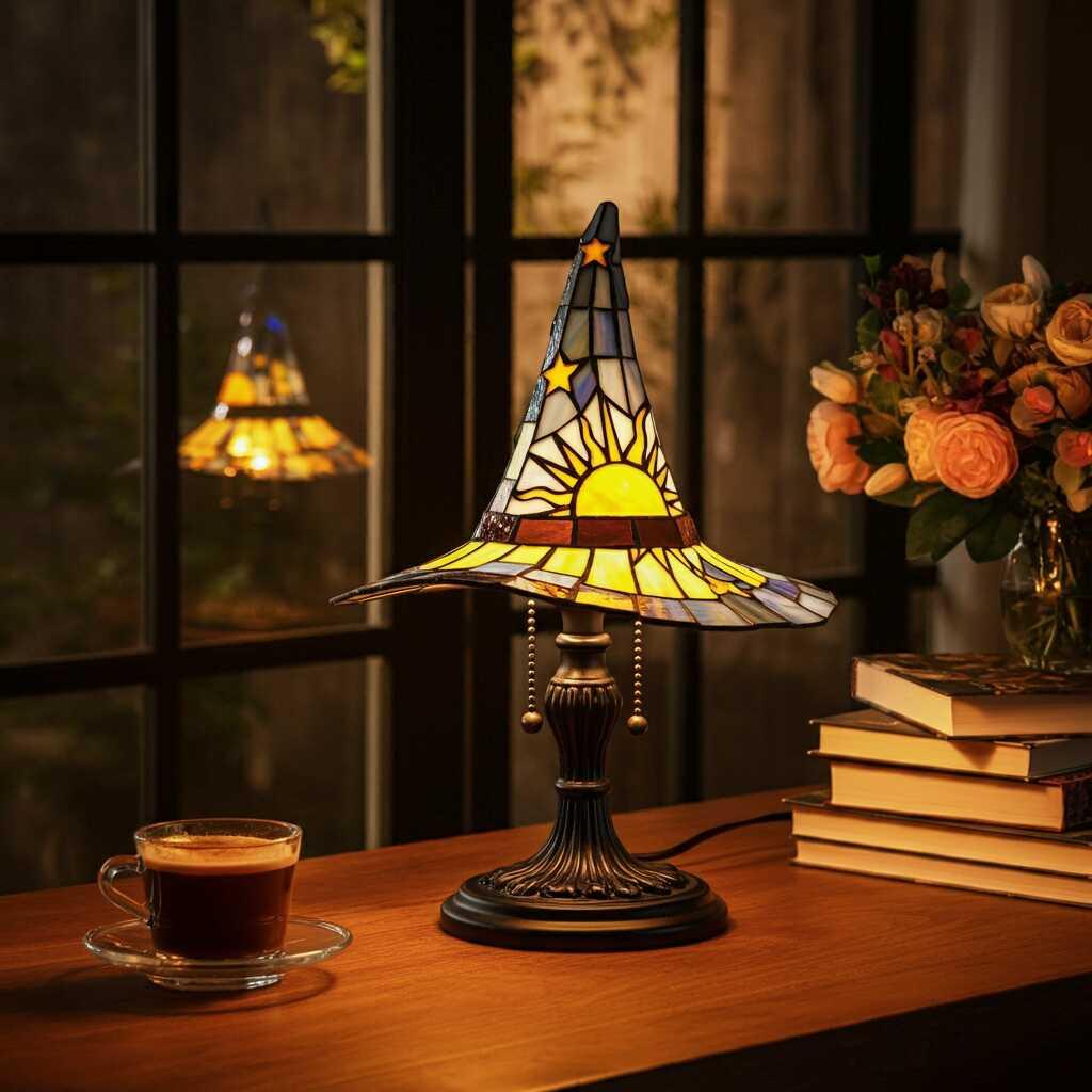 Stained Glass Witch Hat Lamp Design: A Mystical Blend of Art and Light