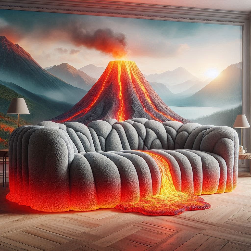 Erupting Comfort: Experience Bold Design with the Volcano Sofa