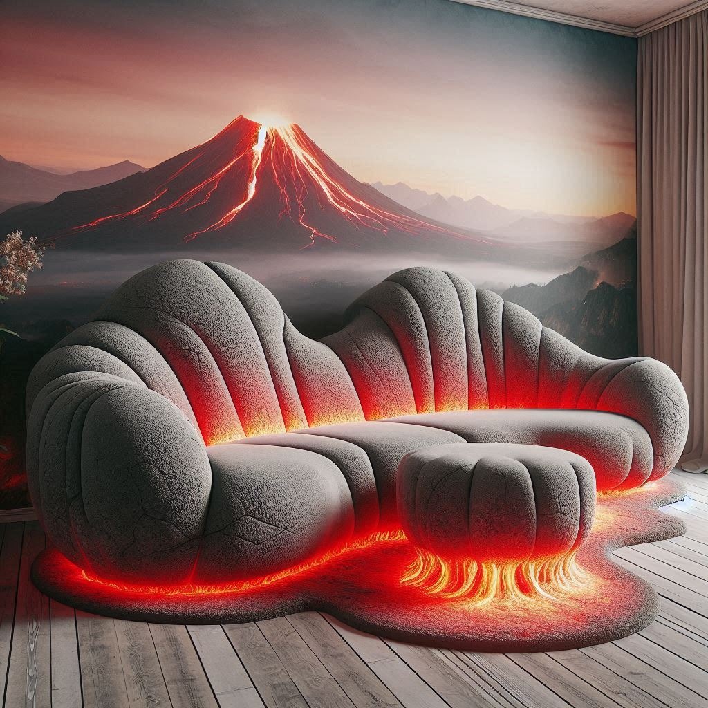 Erupting Comfort: Experience Bold Design with the Volcano Sofa