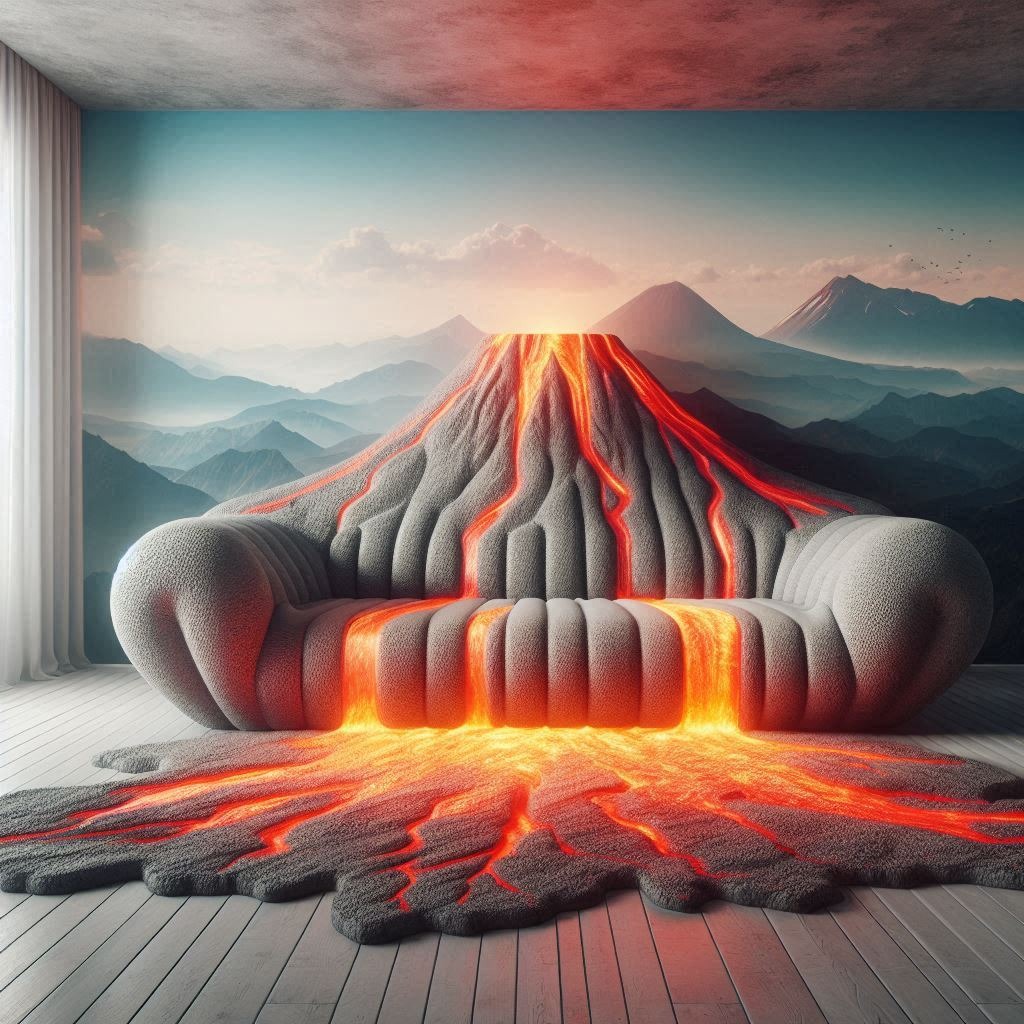 Erupting Comfort: Experience Bold Design with the Volcano Sofa