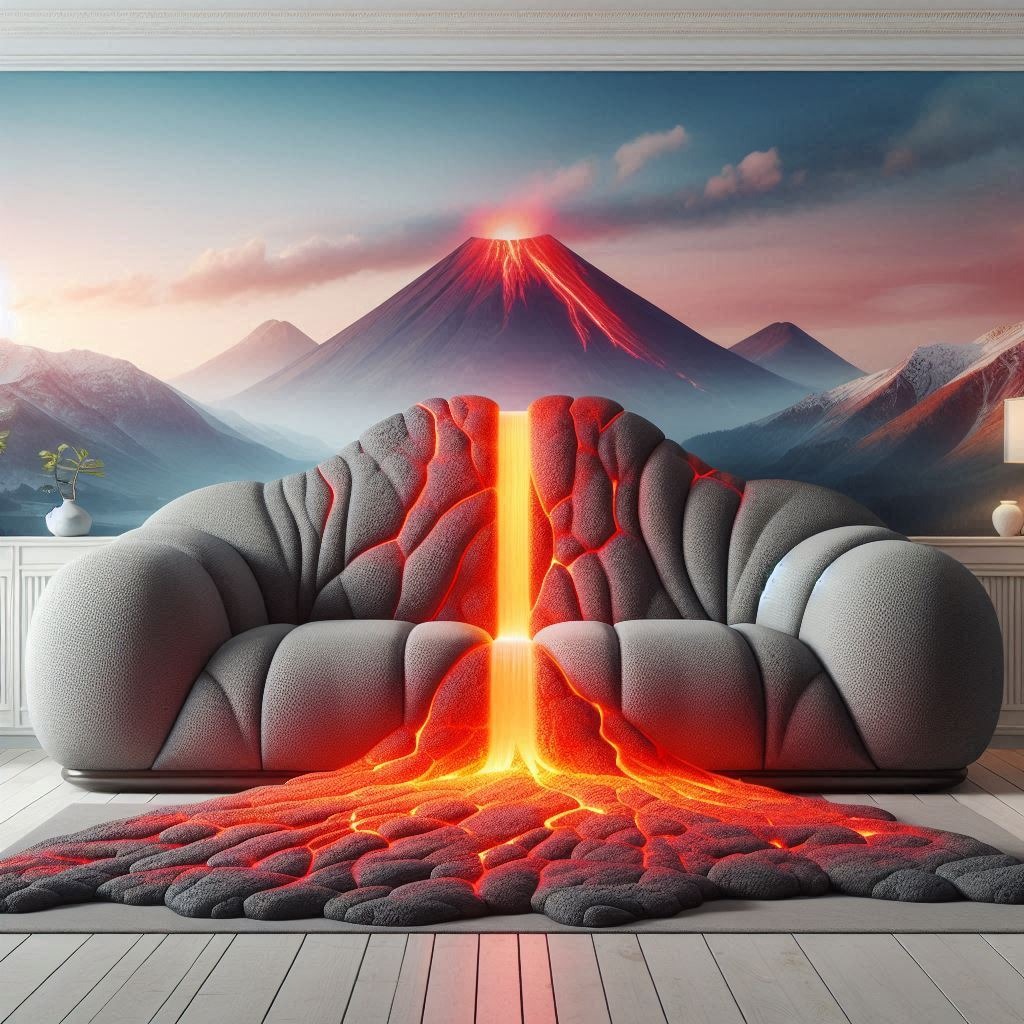 Erupting Comfort: Experience Bold Design with the Volcano Sofa