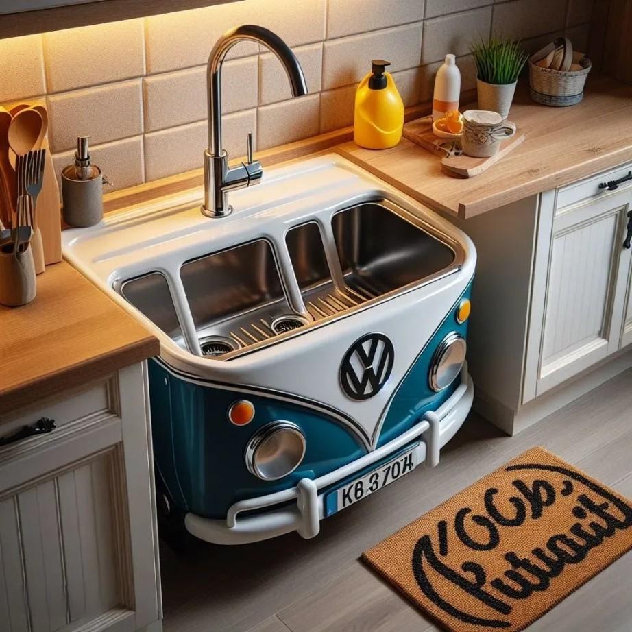 The Evolution of the Volkswagen Bus Kitchen Sink