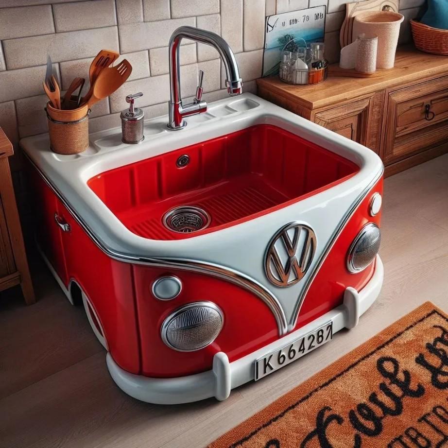 The Evolution of the Volkswagen Bus Kitchen Sink