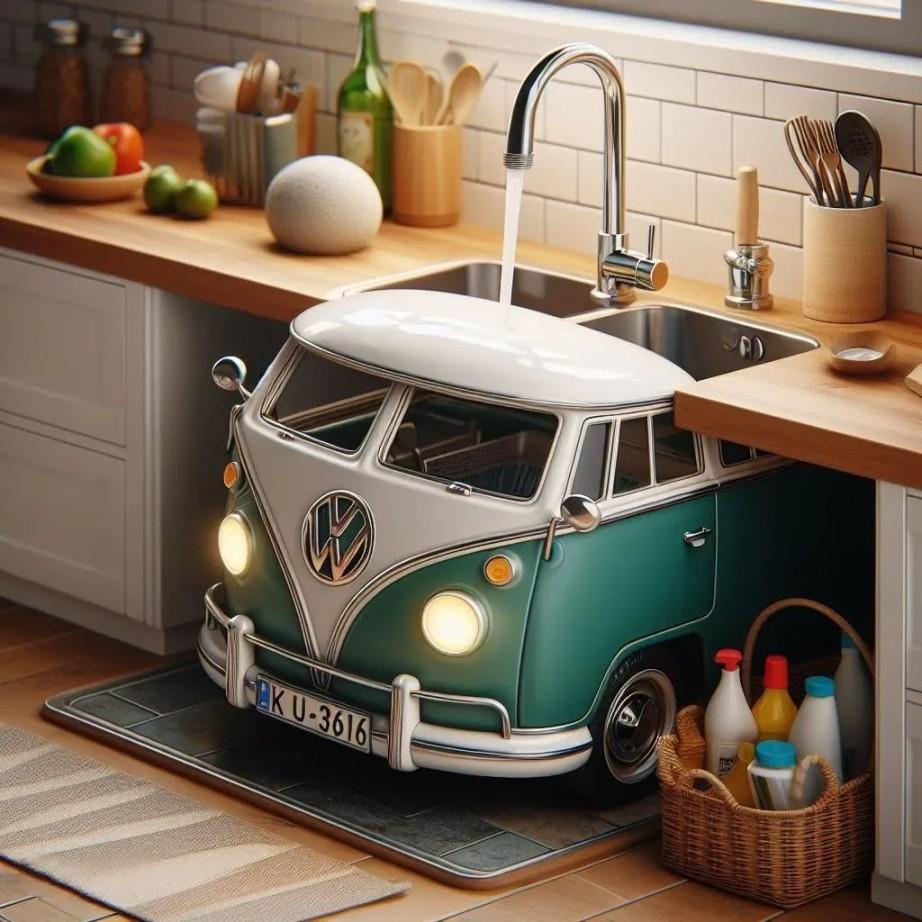 Creative Uses for Volkswagen Bus Kitchen Sinks