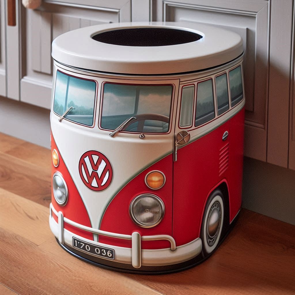 Add a Touch of Retro Charm: The Volkswagen Bus Trash Bin