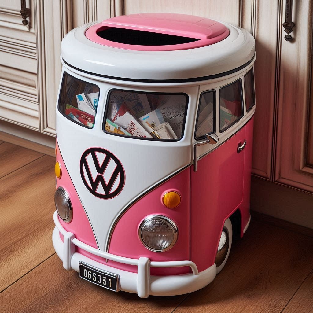 Add a Touch of Retro Charm: The Volkswagen Bus Trash Bin