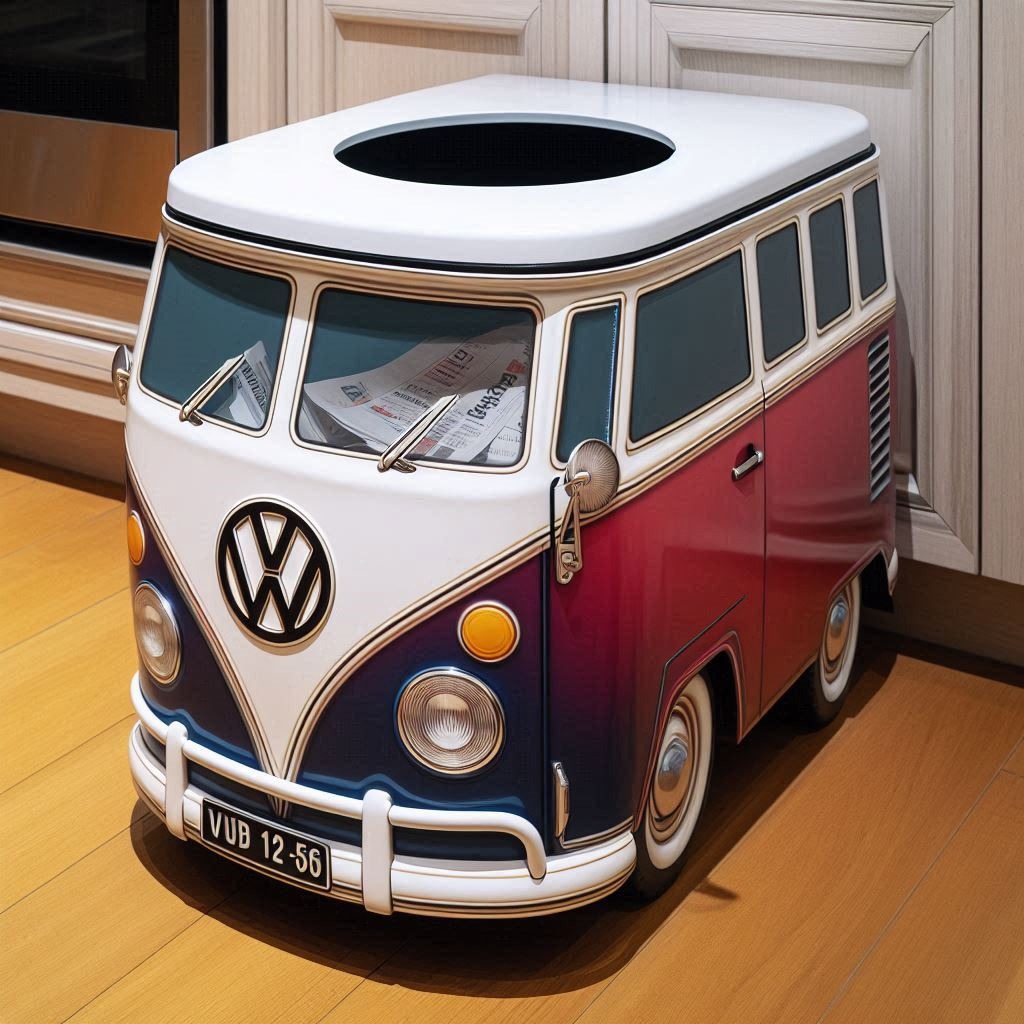 Add a Touch of Retro Charm: The Volkswagen Bus Trash Bin