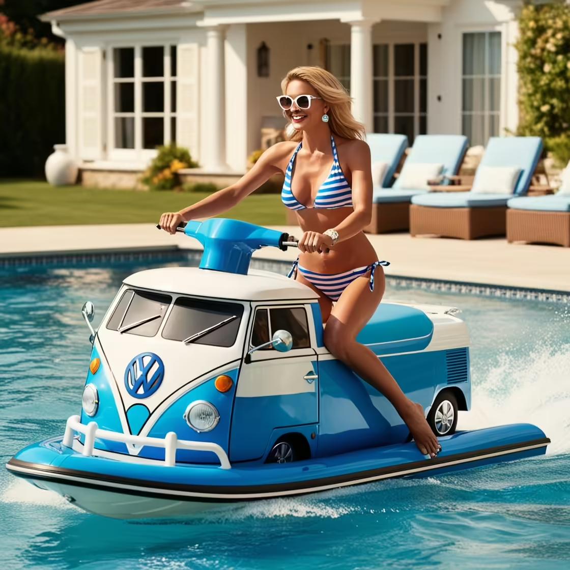 The Allure of the VW Bus Shaped Jet Ski: A Unique Watercraft Adventure