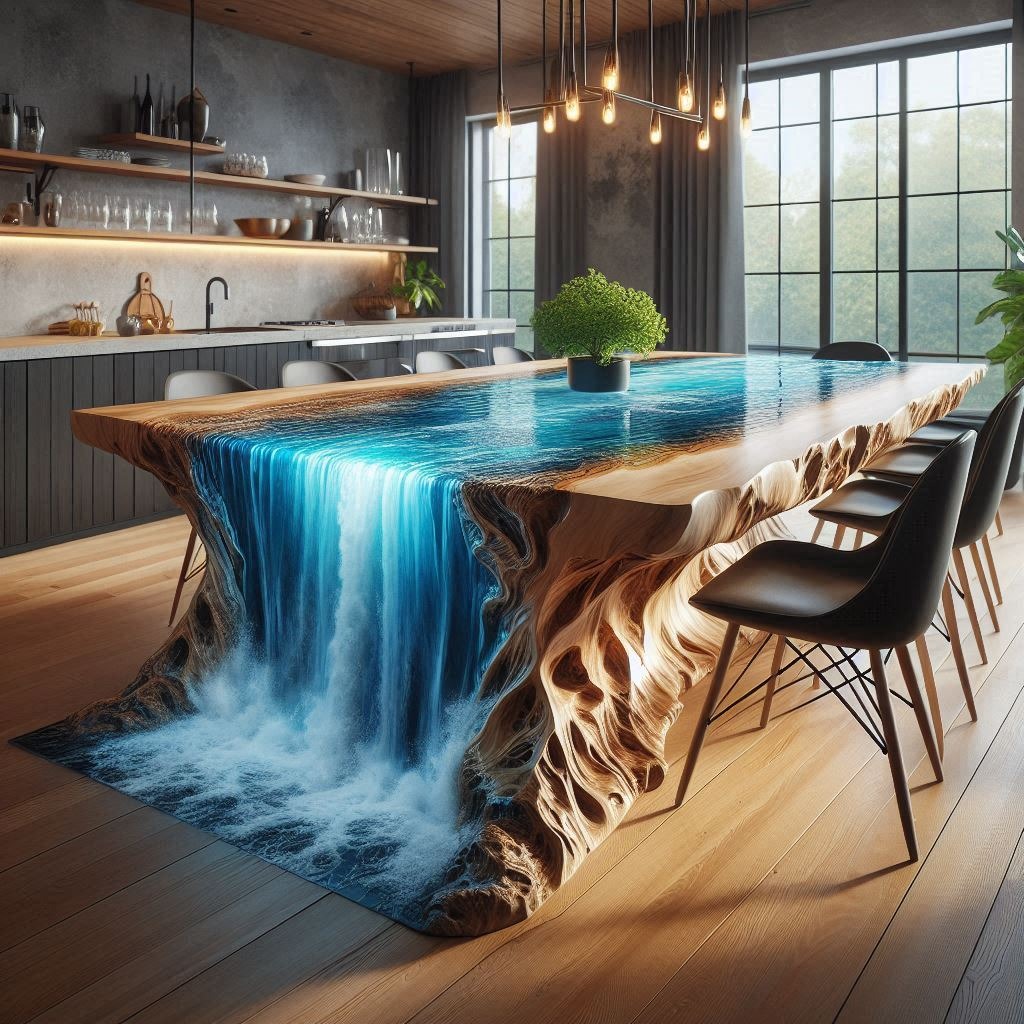 Waterfall Kitchen Islands: The Perfect Fusion of Design and Practicality