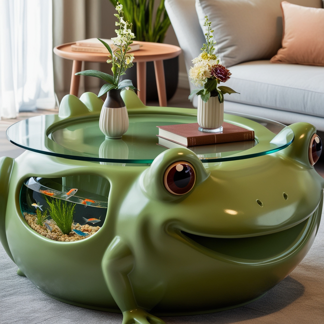 Frog Aquarium Coffee Table 