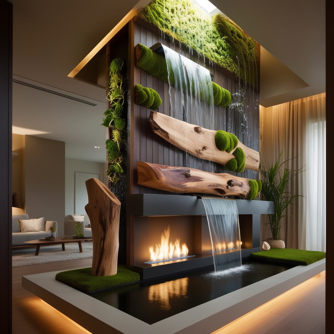 Experience Luxury and Serenity: The Allure of Waterfall Fireplaces for Your Home