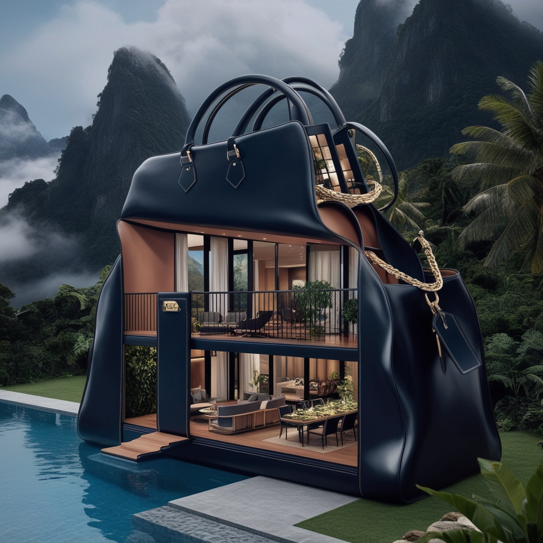 The Unique Elements and Lifestyle Appeal of a Luxury Bag-Shaped Villa