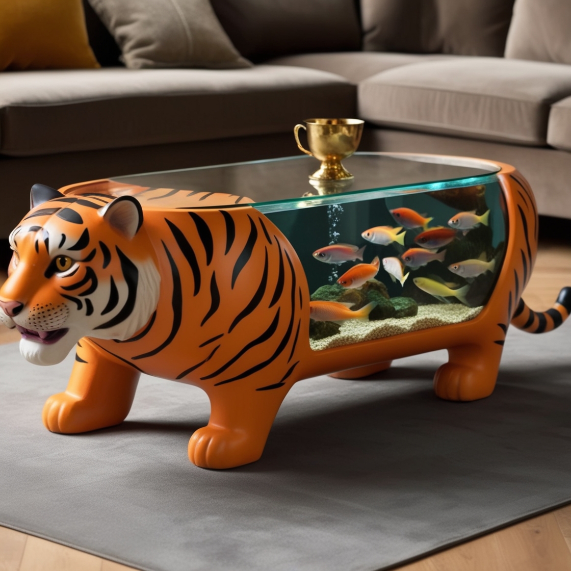 Dive into Unique Decor: Animal-Shaped Aquarium Coffee Tables for a Creative Touch