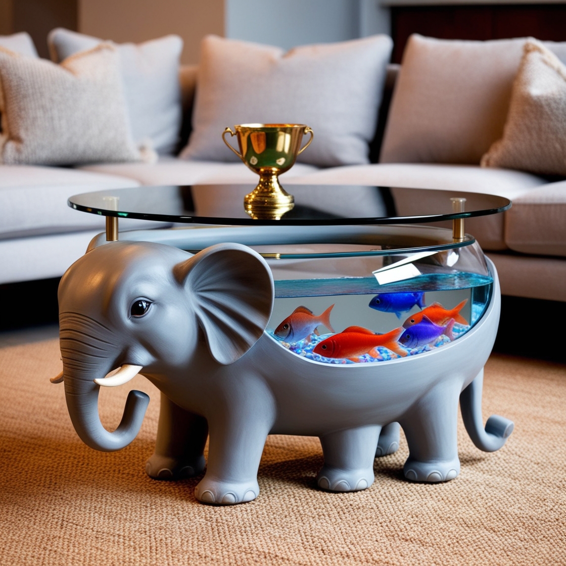 Dive into Unique Decor: Animal-Shaped Aquarium Coffee Tables for a Creative Touch