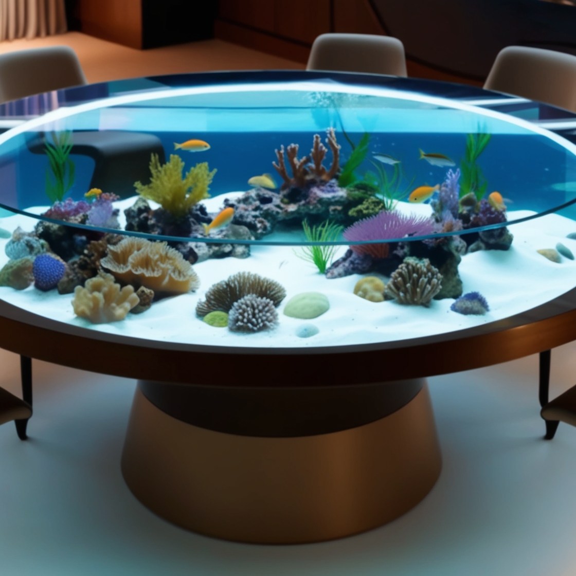 Dive into Elegance: Transform Your Space with Aquarium Dining Tables