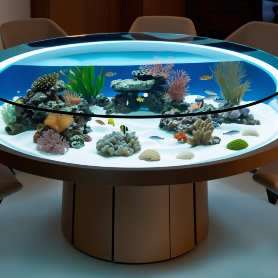 Dive into Elegance: Transform Your Space with Aquarium Dining Tables