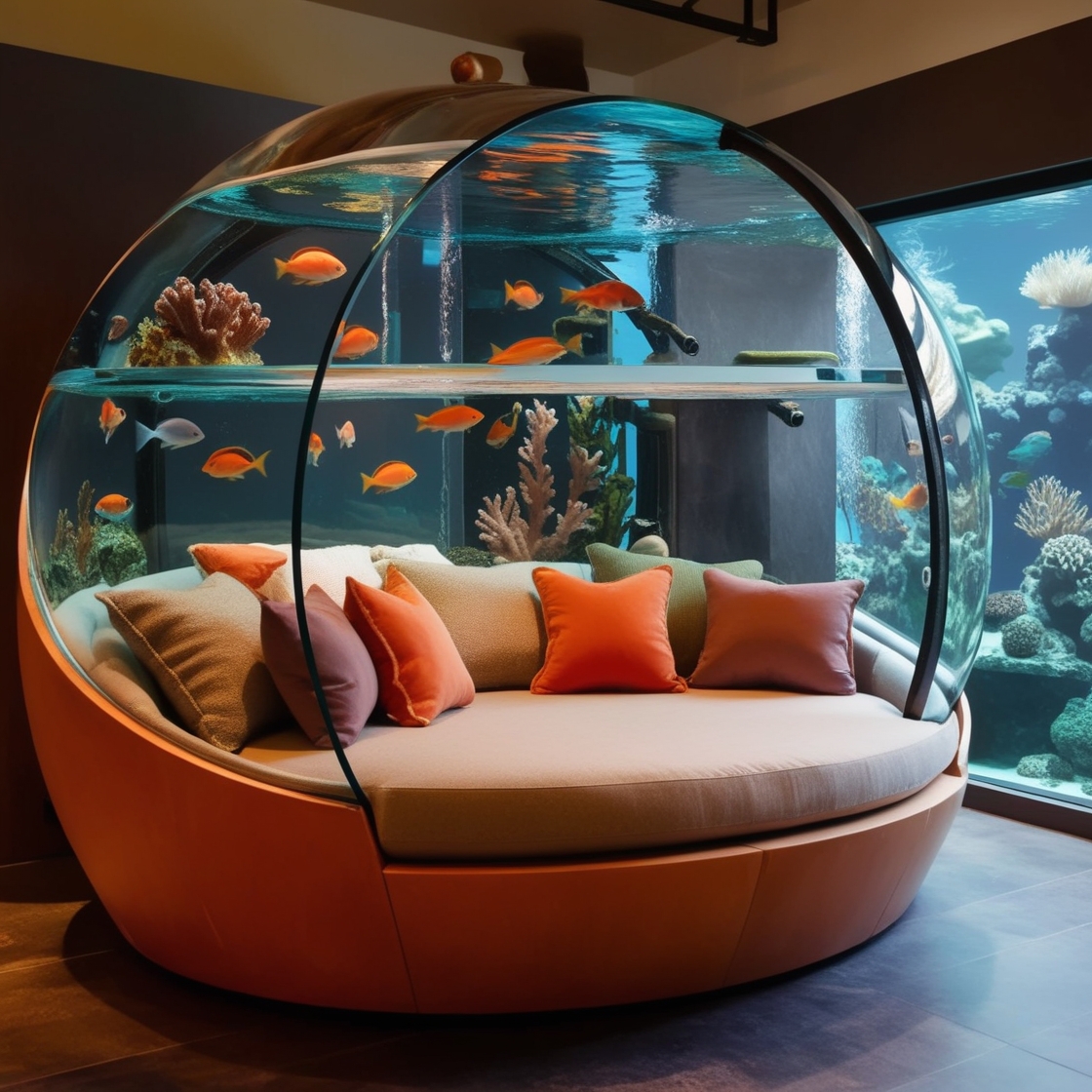 Aquarium Lounger: Relax in Style with an Underwater View