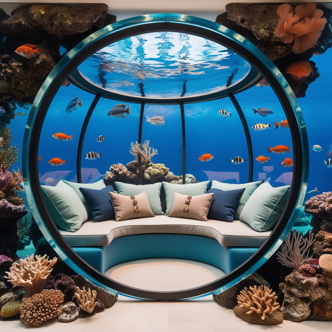 Aquarium Lounger: Relax in Style with an Underwater View