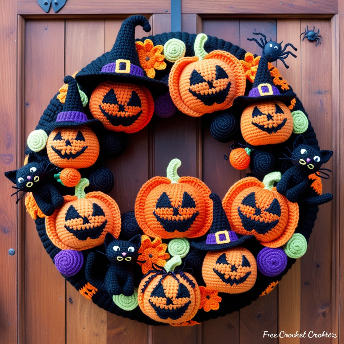 Spooky and Stylish: Create Your Own Crochet Halloween Wreath