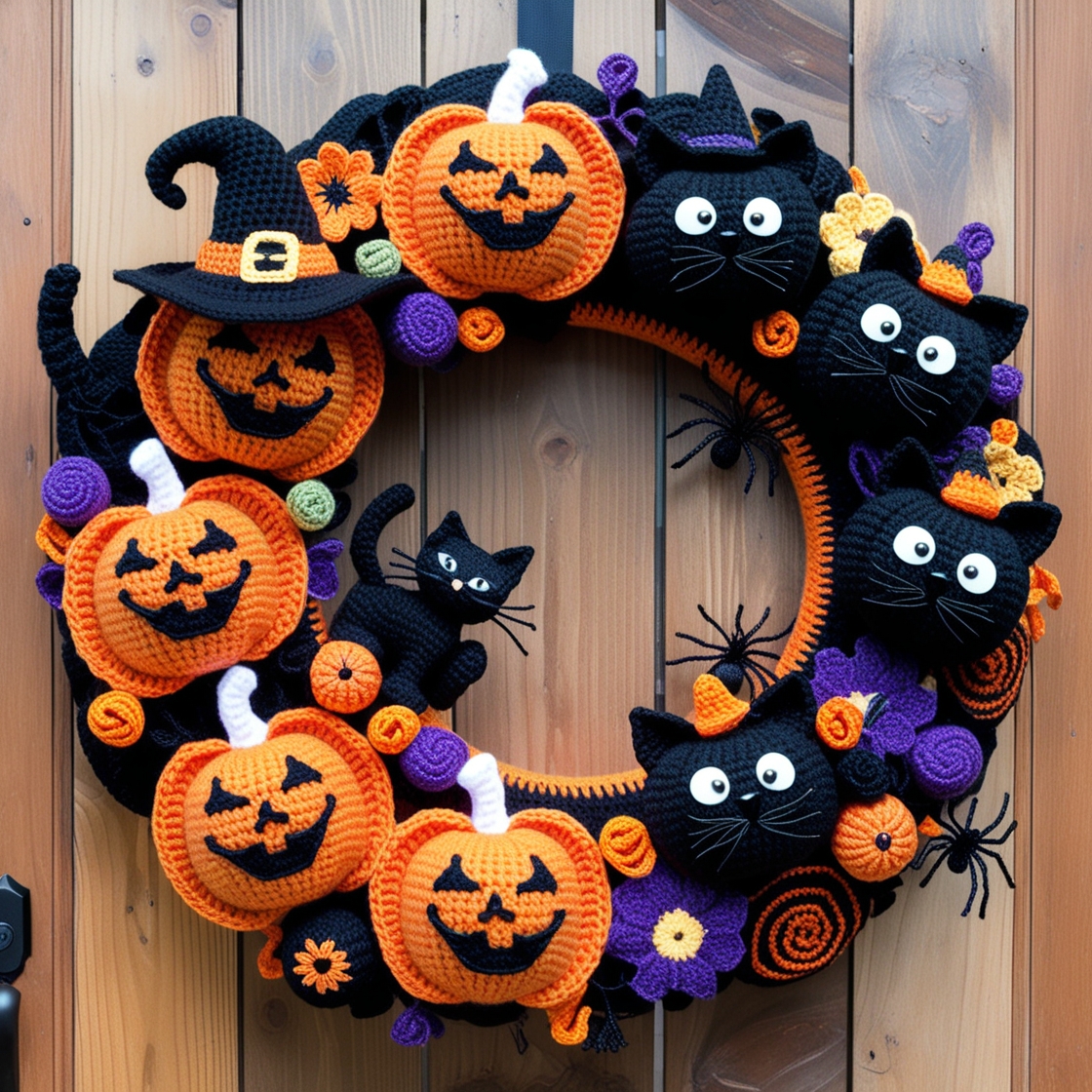 Spooky and Stylish: Create Your Own Crochet Halloween Wreath