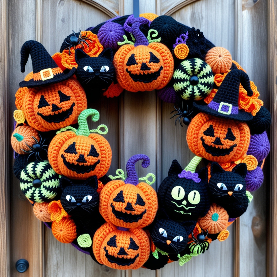 Spooky and Stylish: Create Your Own Crochet Halloween Wreath