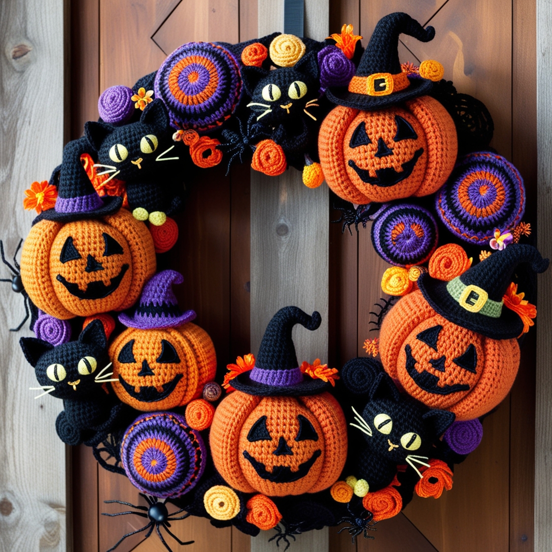 Spooky and Stylish: Create Your Own Crochet Halloween Wreath