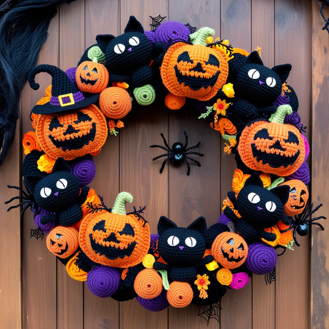 Spooky and Stylish: Create Your Own Crochet Halloween Wreath