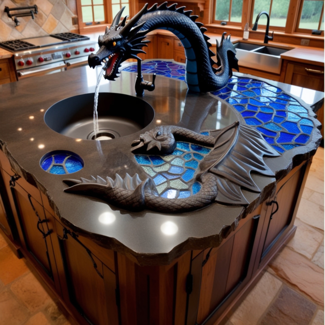 Transform Your Cooking Space with Majestic Dragon Kitchen Islands