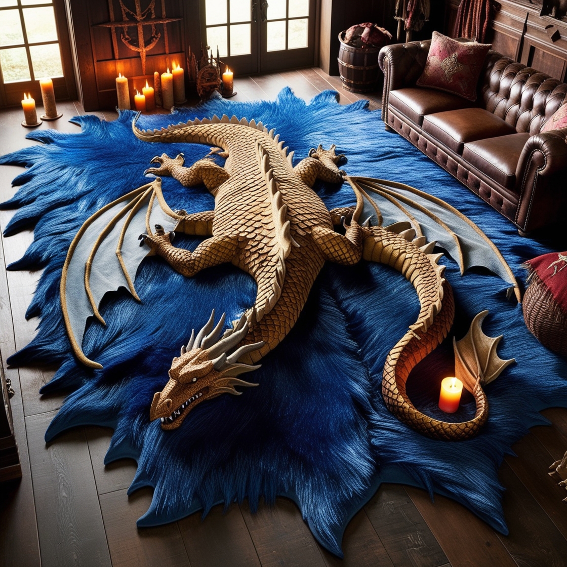 Make a Bold Statement with a Dragon Rug large: Embrace Myth and Style in Your Space