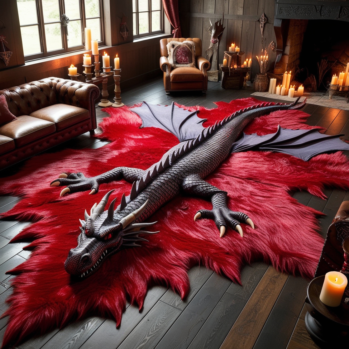 Make a Bold Statement with a Dragon Rug large: Embrace Myth and Style in Your Space