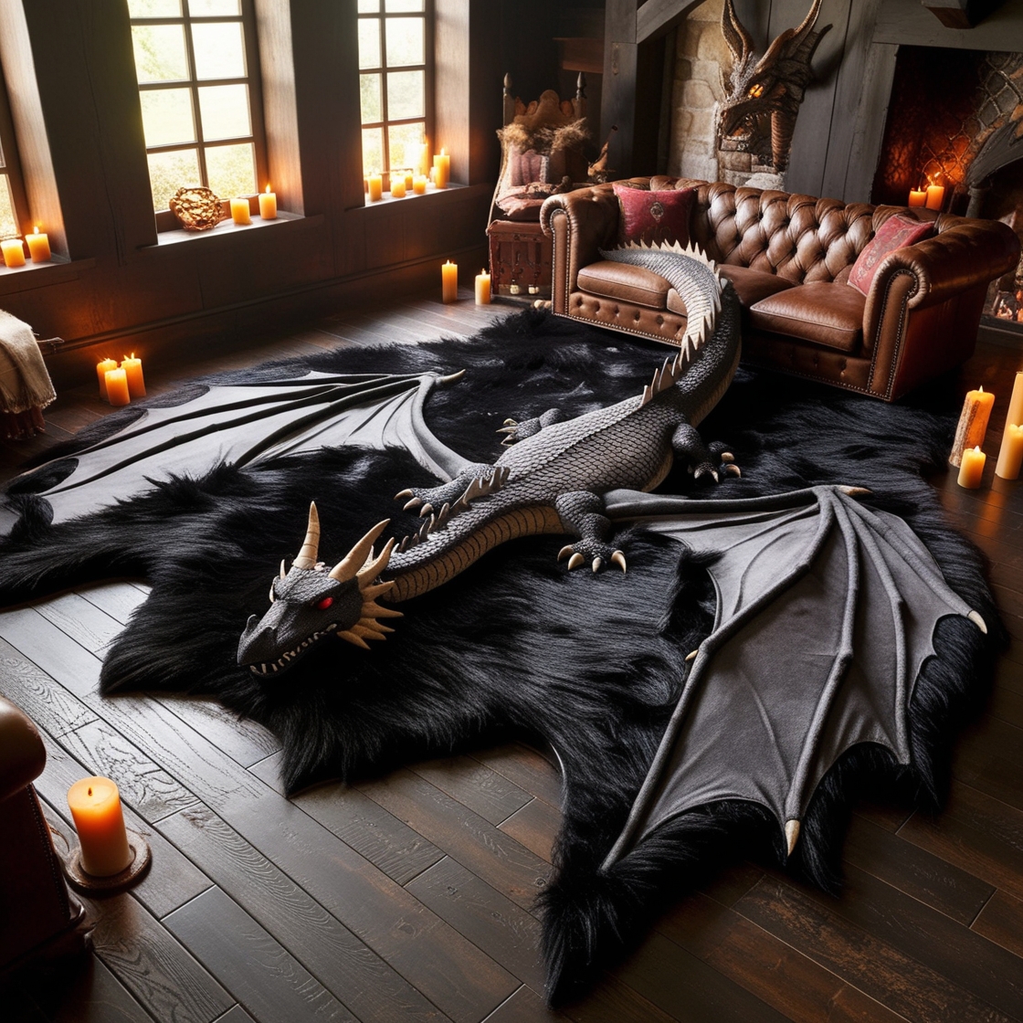 Make a Bold Statement with a Dragon Rug large: Embrace Myth and Style in Your Space