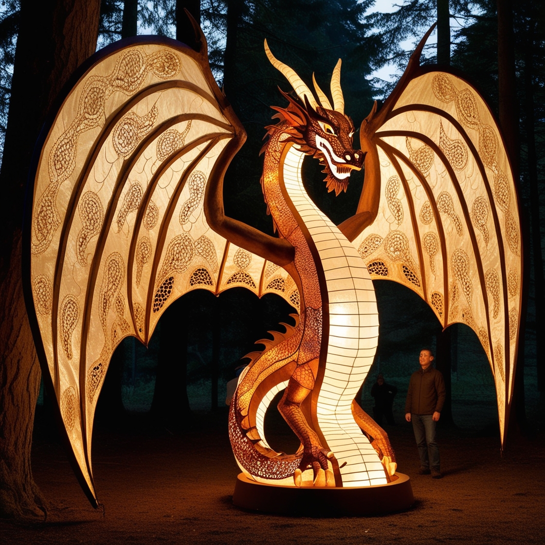 Dragon Wood Carved Lamp: A Fusion of Artistry and Enchantment for Your Home