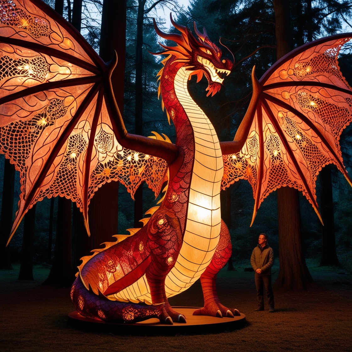 Dragon Wood Carved Lamp: A Fusion of Artistry and Enchantment for Your Home