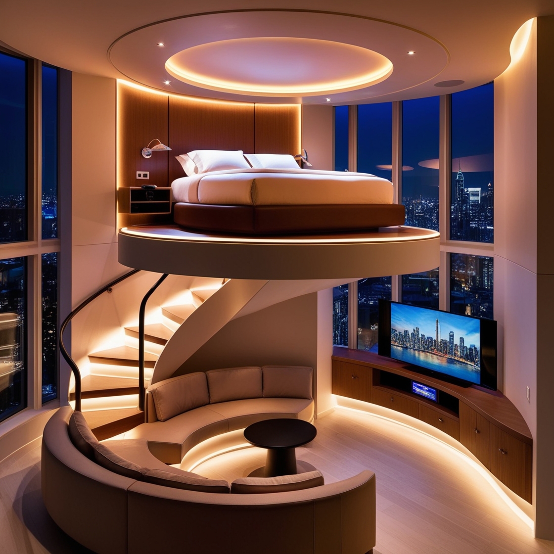 Who Elevated Loft Beds that Have a Lounge Area Below?