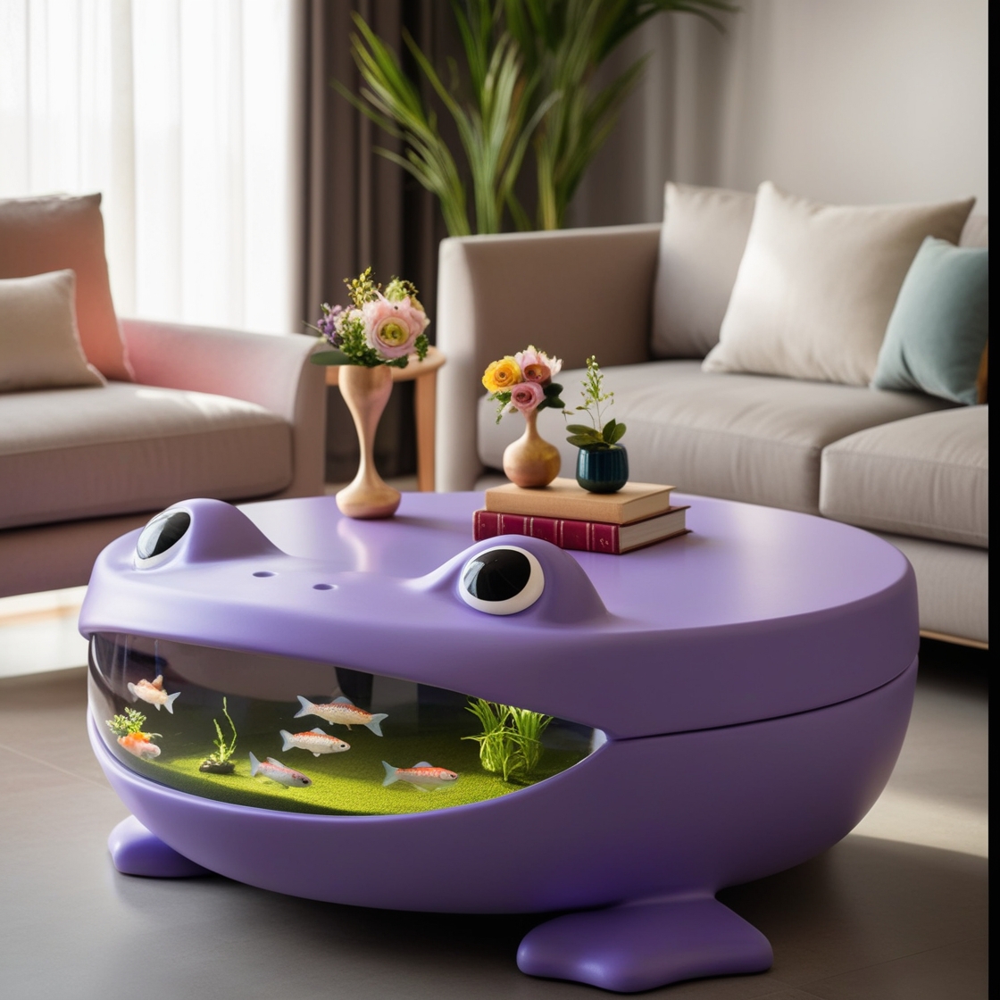 Frog Aquarium Coffee Table 