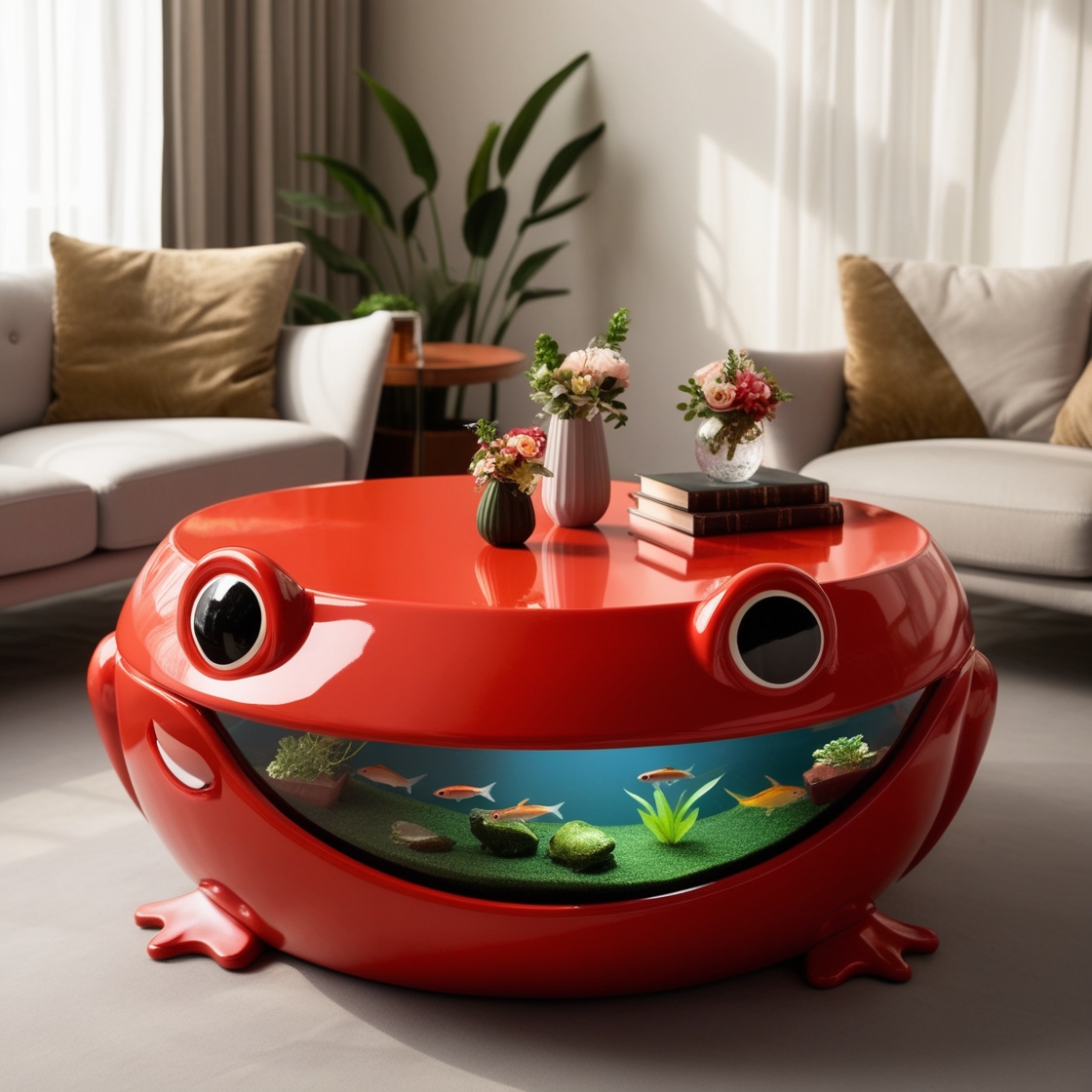 Transform Your Living Room with a Frog Aquarium Coffee Table: A Unique Blend of Nature and Style