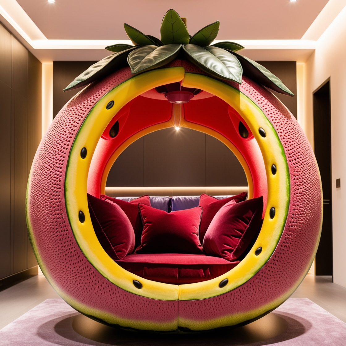 Relax in Style: Giant Fruit Lounging Pods for the Ultimate Outdoor Comfort