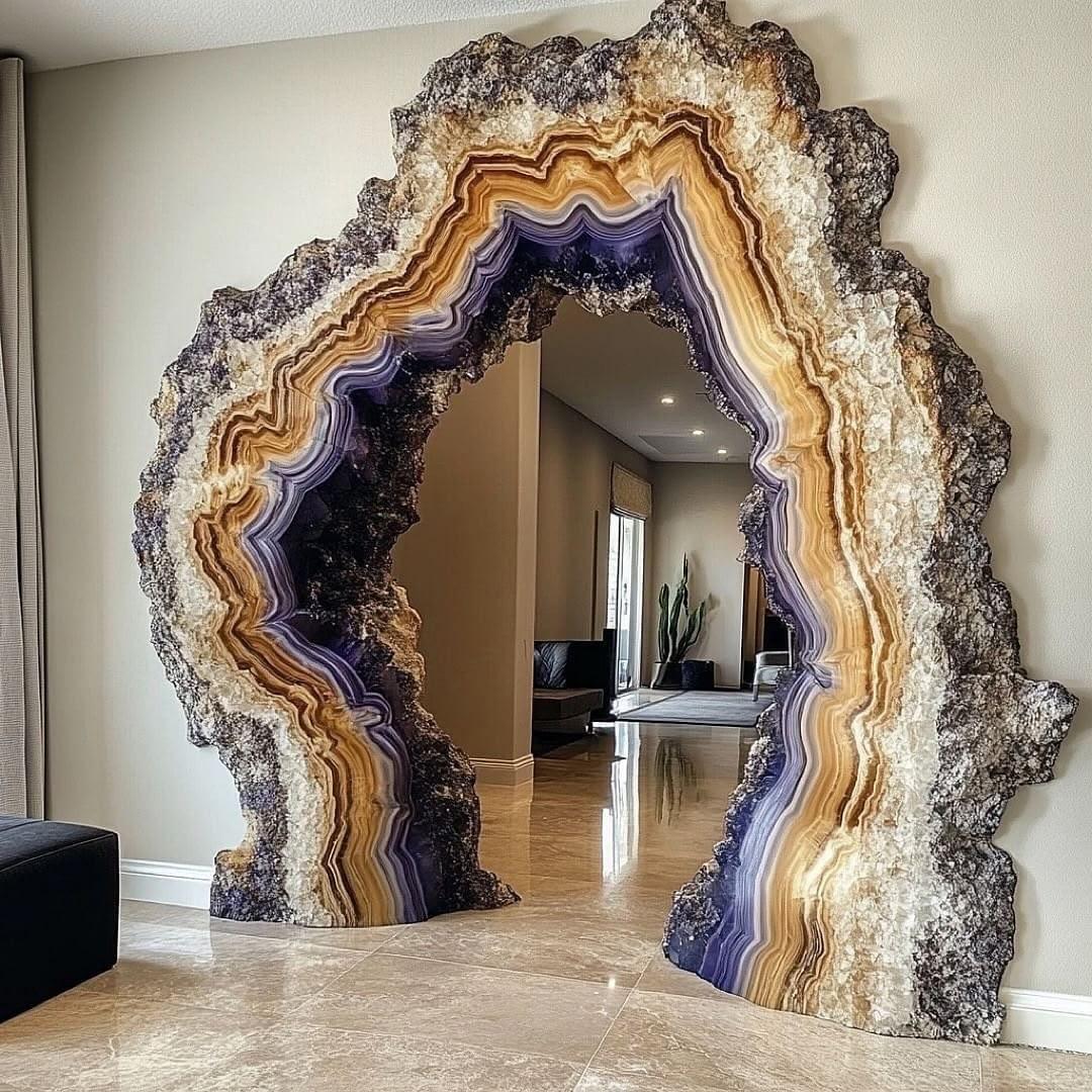 The Aesthetic Appeal of Giant Geode Doorways