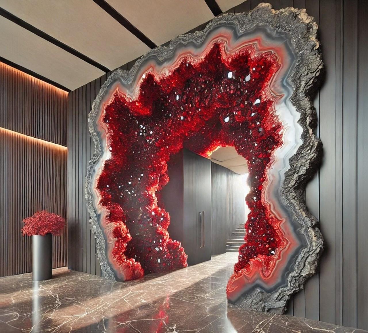 The Aesthetic Appeal of Giant Geode Doorways