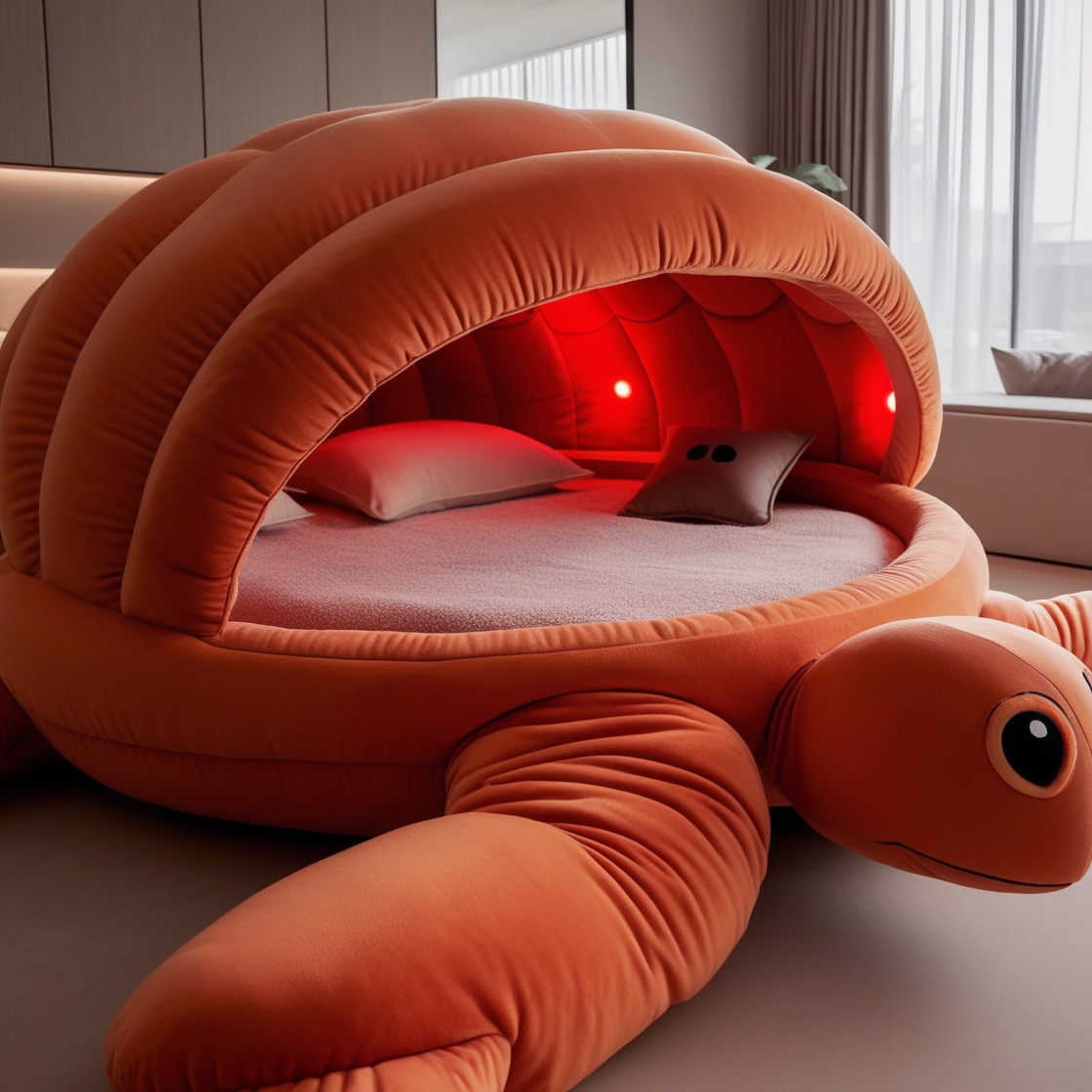 Relax in Nature’s Embrace: Experience Ultimate Comfort with Giant Turtle Lounger Pods