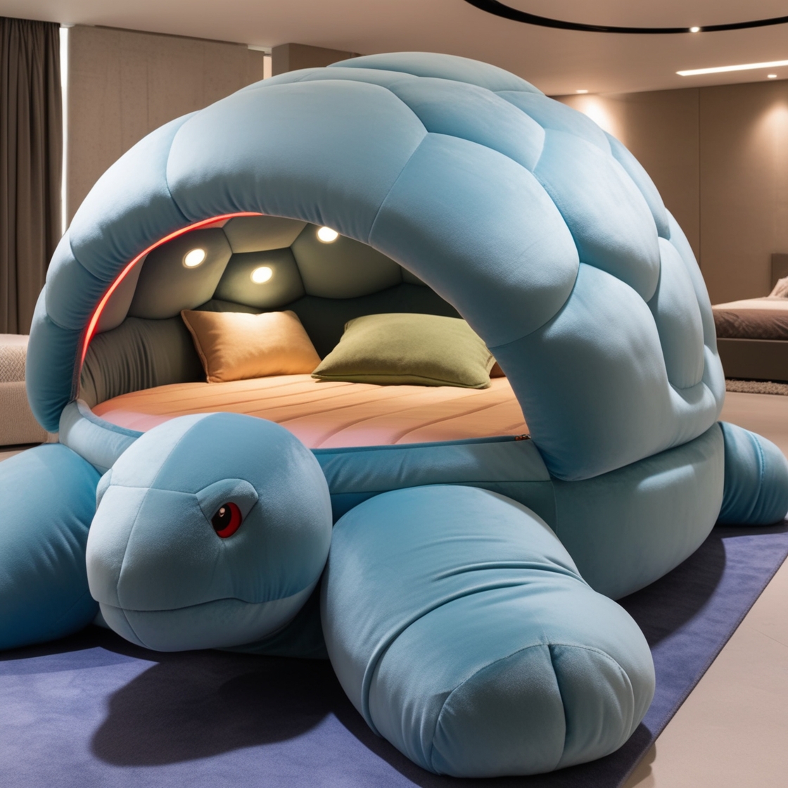 Relax in Nature’s Embrace: Experience Ultimate Comfort with Giant Turtle Lounger Pods