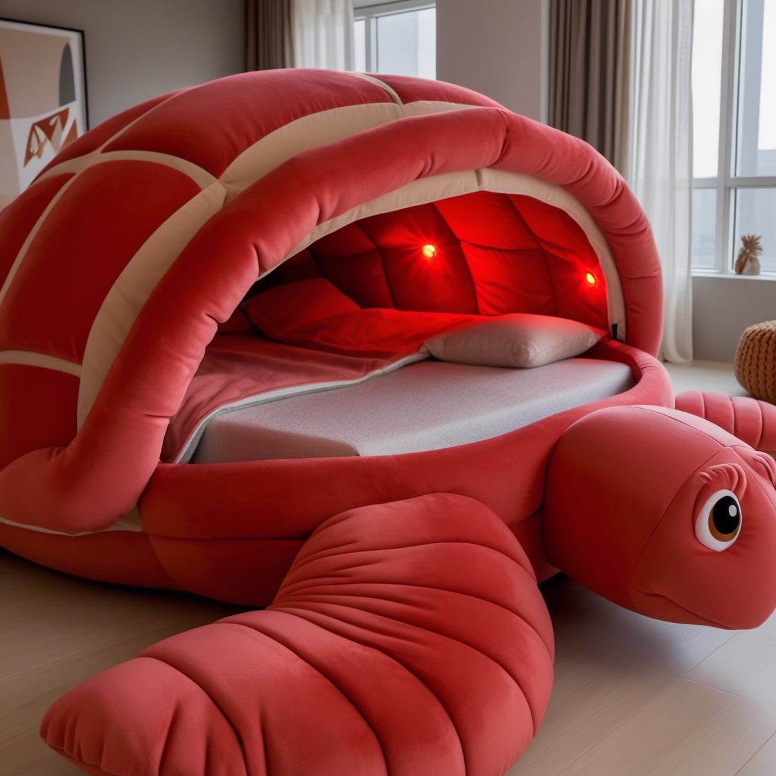 Relax in Nature’s Embrace: Experience Ultimate Comfort with Giant Turtle Lounger Pods