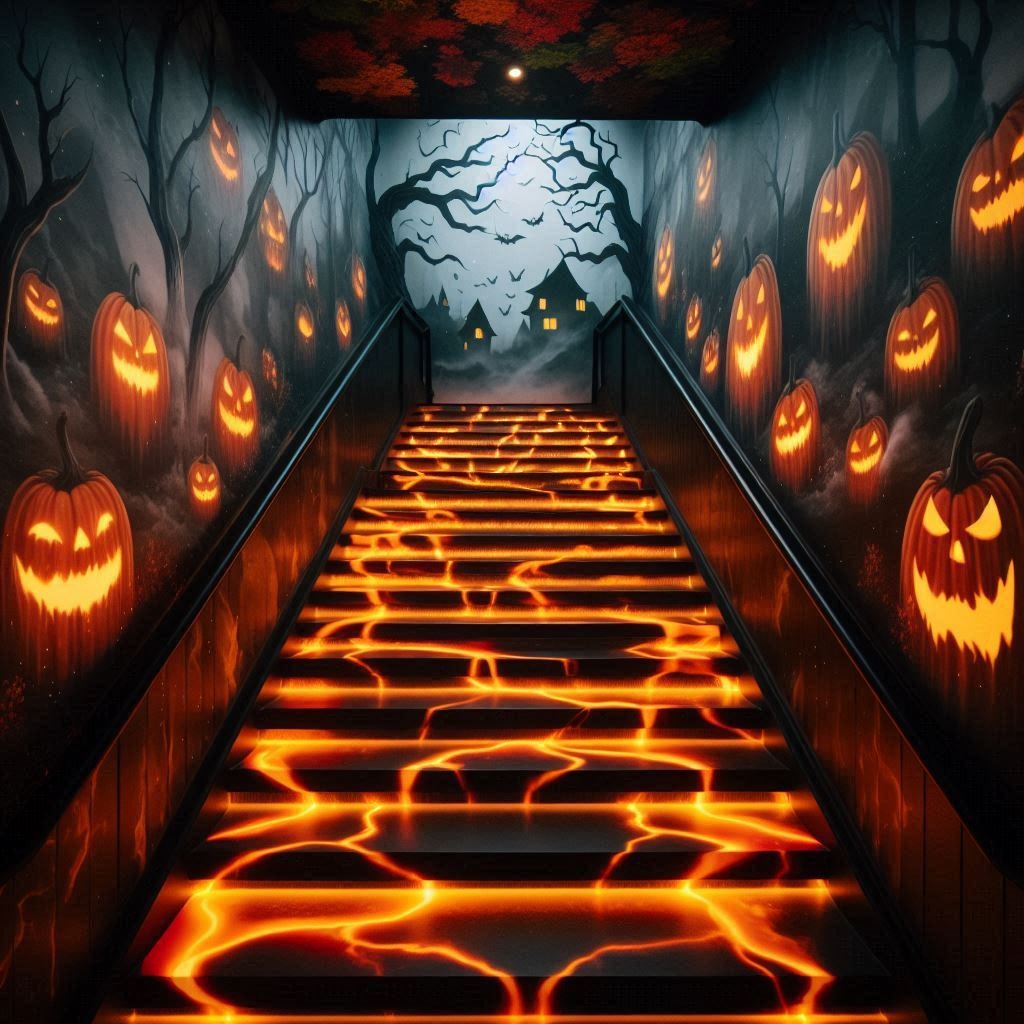 Creep It Real: Unique Halloween Stairs for a Hauntingly Beautiful Entrance